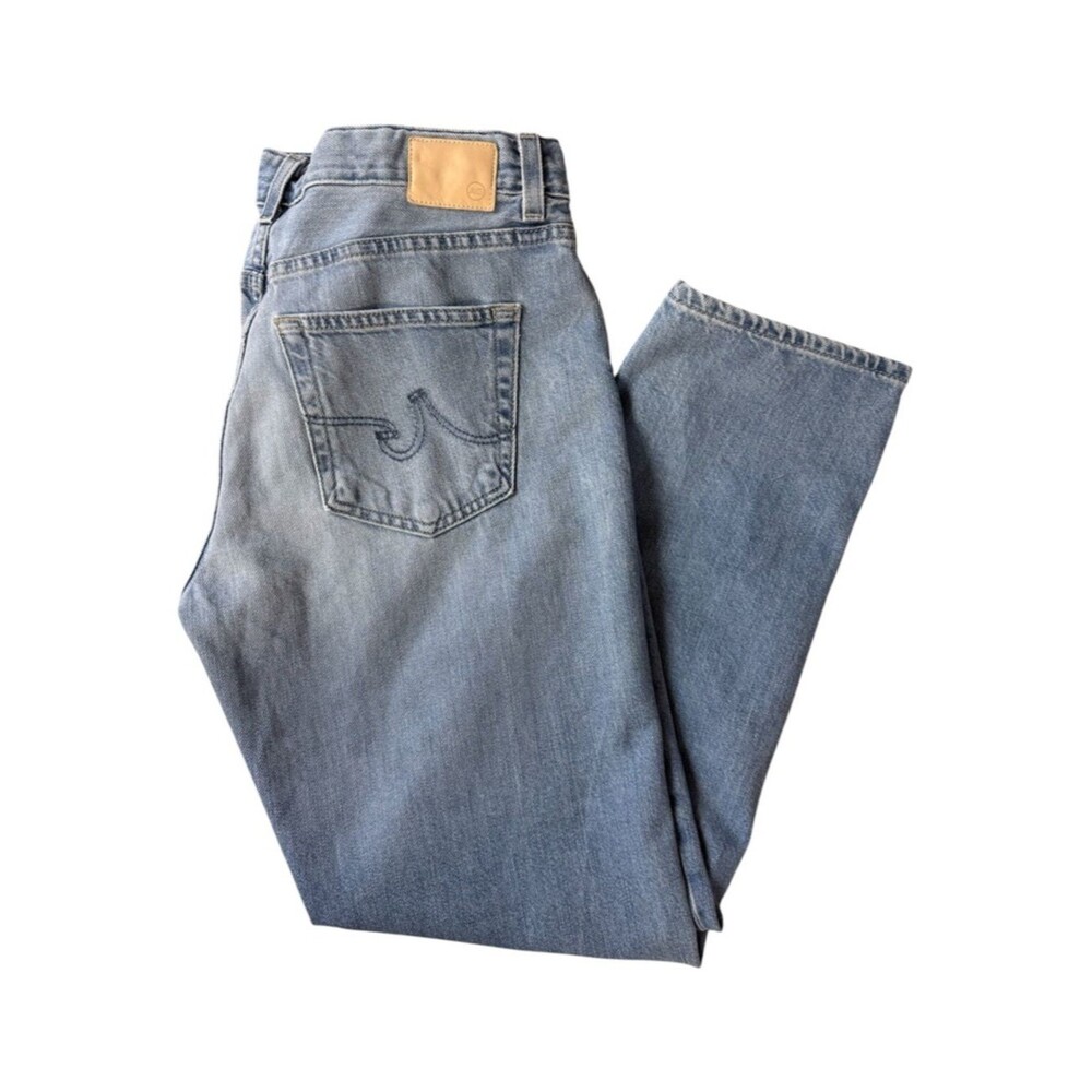AG Adriano Goldschmied Ex-Boyfriend Slim Jeans 28 Light Wash Cotton - Picture 4 of 7